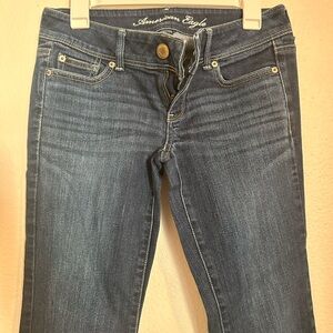 American Eagle Slim Boot Size 4 Long Women's Dark Blue Skinny Jeans
